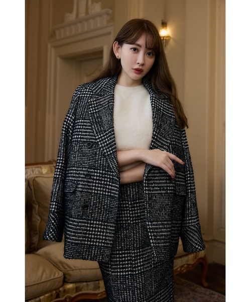 Hemingway Check Tweed Jacket（テーラードジャケット）｜Her lip to