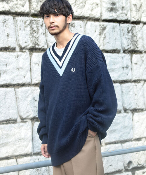 BEAMS（ビームス）の「FRED PERRY × BEAMS / 別注 Tilden Knit（ニット