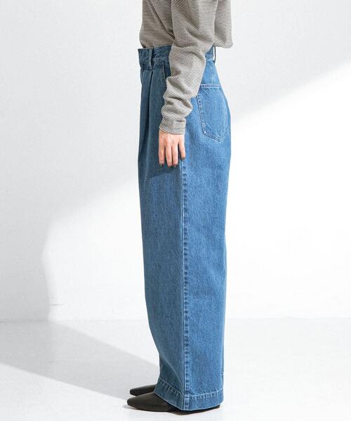 34サイズ/低身長向けも展開』タックデニム（デニムパンツ）｜URBAN