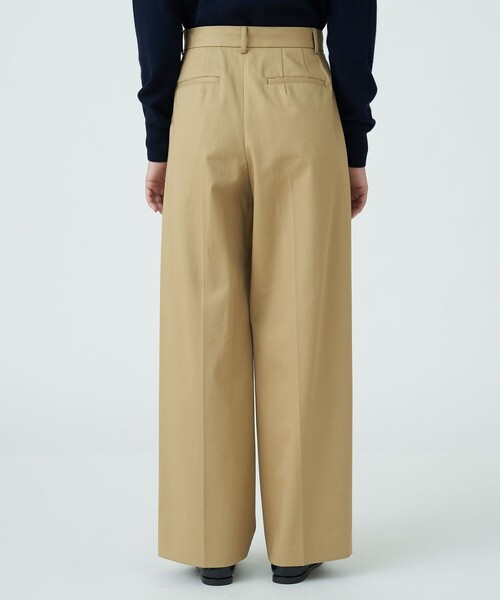 MACPHEE（マカフィー）の「□コットンチノ タックワイドパンツ