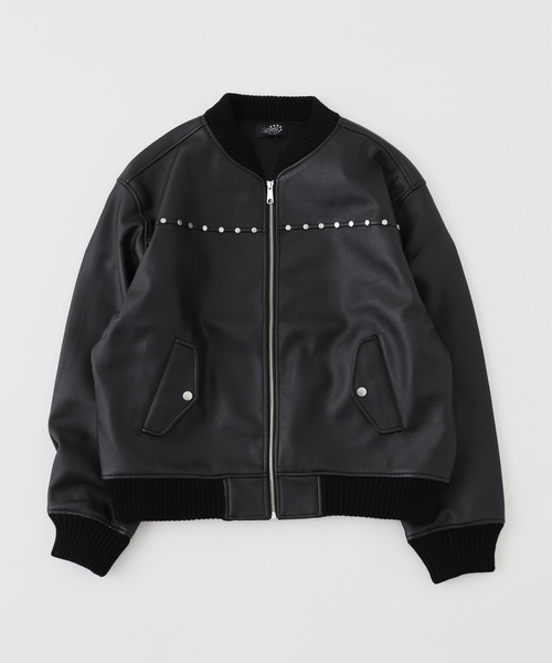 AFB / エーエフビー STUDDED BOMBER JACKET（ブルゾン）｜AFB