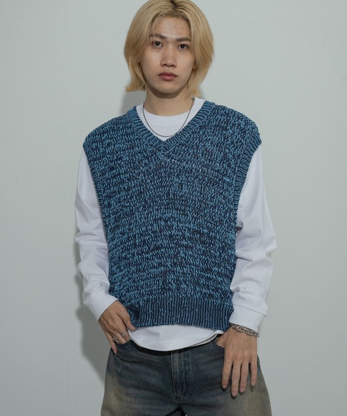 セール】ミックスヤーンニットベスト（ニット/セーター）｜SENSE OF