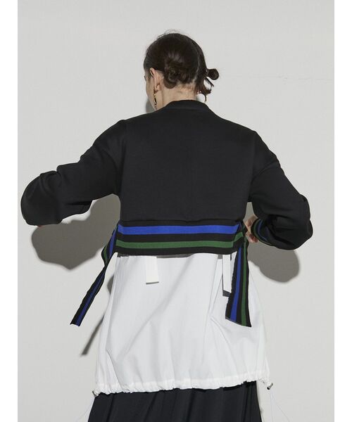 UN3D.（アンスリード）の「リブコンビショートトップ（スウェット