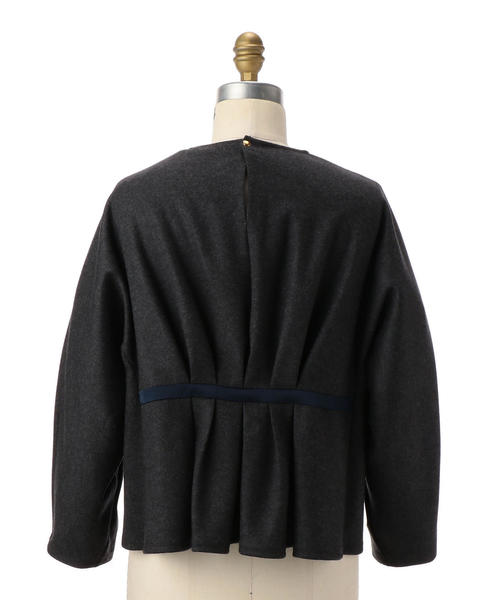 Drawer（ドゥロワー）の「Drawer ウールギャザーブラウス（Tシャツ