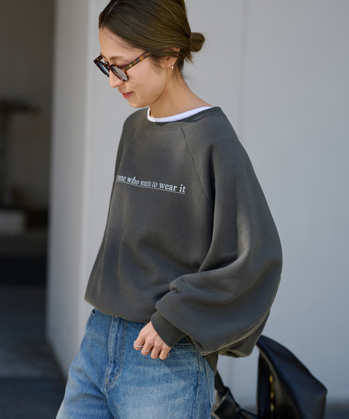 セール】【haru×FRAMeWORK】ロゴスエット（スウェット）｜FRAMeWORK