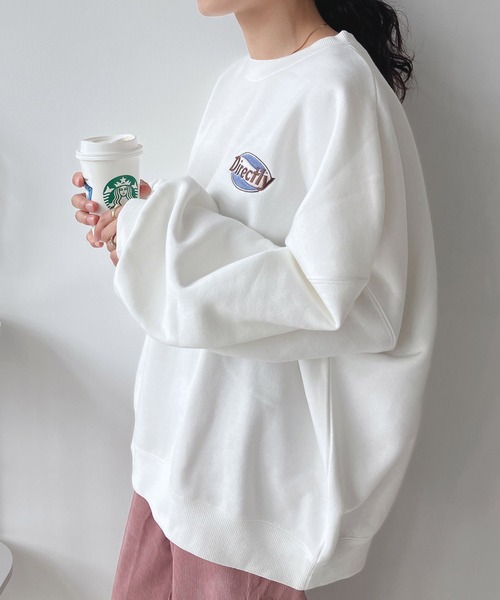 AS KNOW AS plus（アズノゥアズプラス）の「♪楕円ロゴ刺繍 ほわ裏起毛