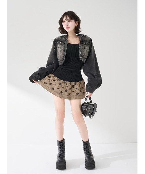 セール】アンサンブルスノーロゴニットミニワンピース（ワンピース