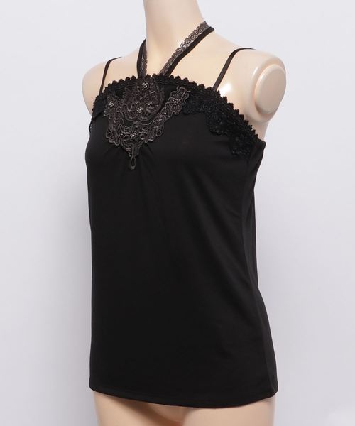 axes femme（アクシーズファム）の「レースホルターネックキャミ