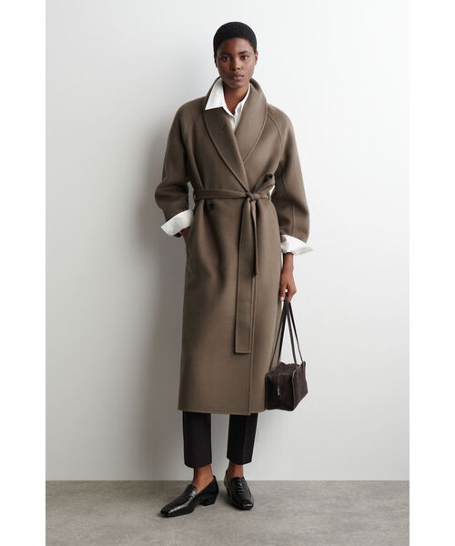 COS（コス）の「ベルト付きダブルフェイスウールコート（その他