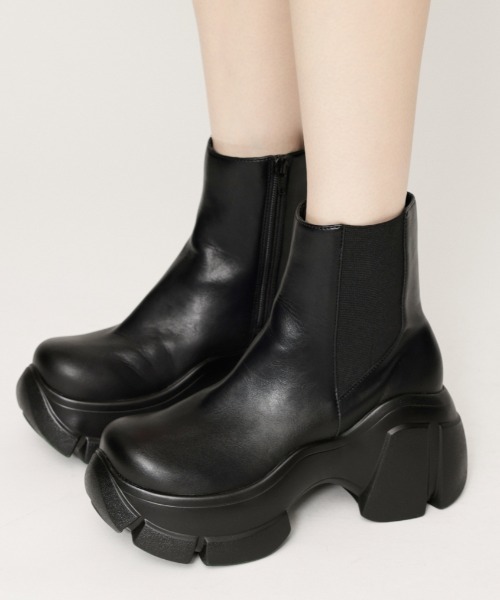 セール】COLOR SOLE SHORT BOOTS カラー ソール ショート ブーツ 厚底