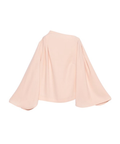 anuans（アニュアンス）の「アシメネックサテンブラウス（シャツ