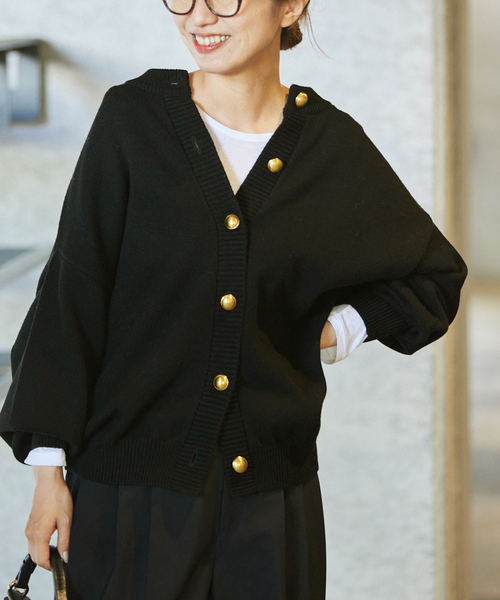 FRAMeWORK（フレームワーク）の「メタルボタン2WAYカーディガン
