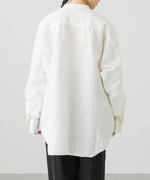 かぐれ（カグレ）の「『ユニセックス』コットンリネンビッグシャツ
