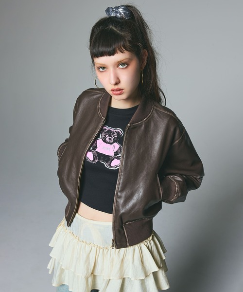 セール】STUFFED BEAR L/S BABY TEE（Tシャツ/カットソー）｜X-girl