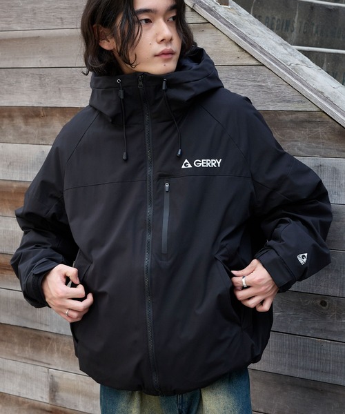 GERRY/ジェリー 別注 ロゴワンポイント刺繍 中綿フードブルゾン MONO