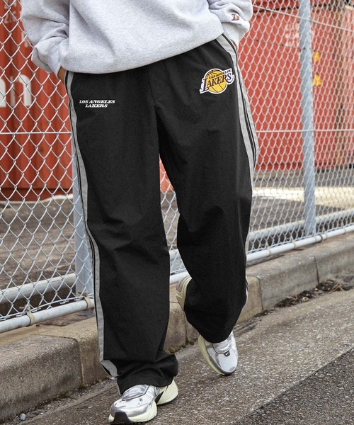 NBA⁄エヌビーエー NBA ロゴ刺繍 [フリークスストア別注]ブラックパンツ