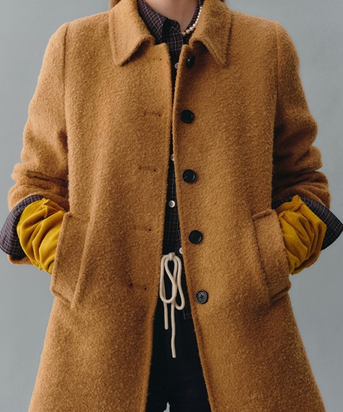 ミドル丈 ウール ステンカラーコート FD24W394【Fano Studios