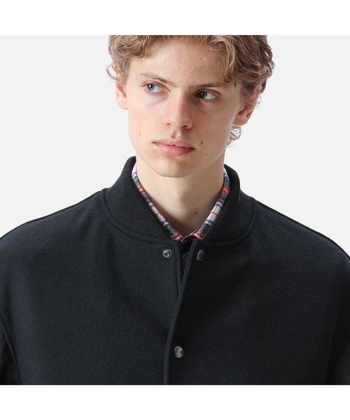 SOPHNET.（ソフネット）の「LEATHER SLEEVE VARSITY JACKET