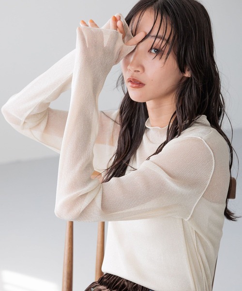 LOWRYS FARM（ローリーズファーム）の「シアーハイネックLS 234643