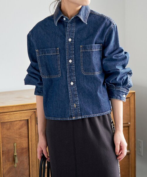 ≪追加≫ショートデニムシャツ（シャツ/ブラウス）｜Spick & Span