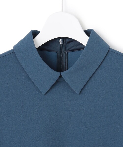 マラボーテWジョーゼット ボウタイ付きシャツカラートップス（Tシャツ