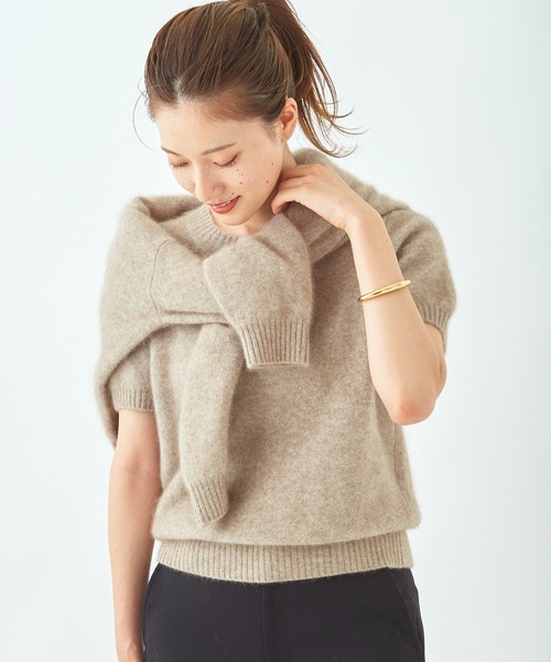 plage（プラージュ）の「Cashmere Mix Fur半袖プルオーバー◇（ニット