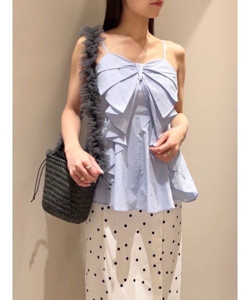 SNIDEL（スナイデル）の「リボンディティールブラウス（シャツ