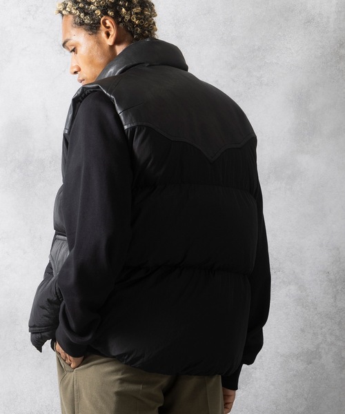 COMBINATION DOWN VEST / コンビネーション スタンドネック ボリューム