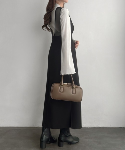 セール】バックシアーキーネックジャンパースカート[高身長サイズMT/低