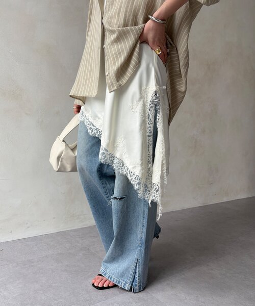 アシメレースキャミ（キャミソール）｜DouDou（ドゥドゥ）の