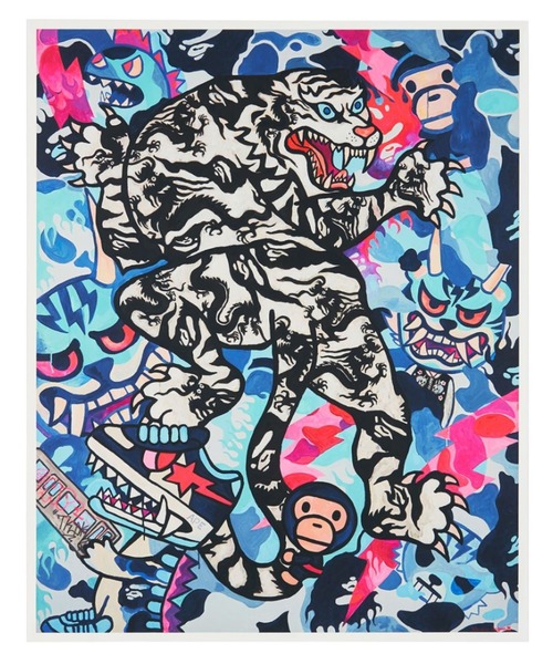 BAPE GALLERY/ICE TIGER CAMO BY SIMONE LEGNO M（ポスター/アート