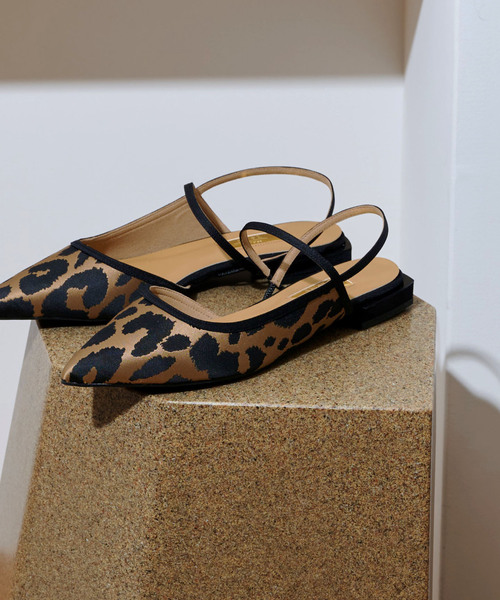 セール】GRISEポインテッドコンビストラップスリングバック（その他