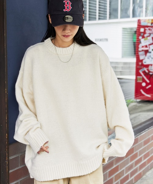 モヘアライクカラーリングオーバールーズニット MONO-MART│MONO-MART