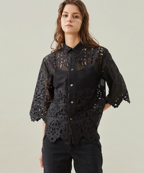 TOGA PULLA(トーガプルラ)】レースシャツ（シャツ/ブラウス）｜TOGA