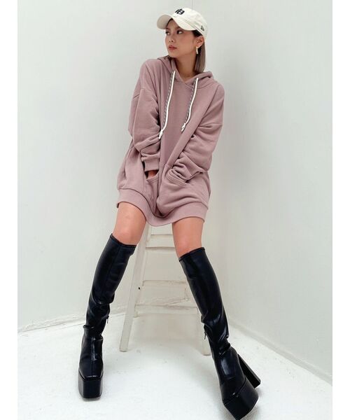 GYDA（ジェイダ）の「ストレッチフェイクレザー チャンキーロング