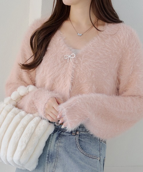 セール】シャギーショートカーディガン（カーディガン/ボレロ