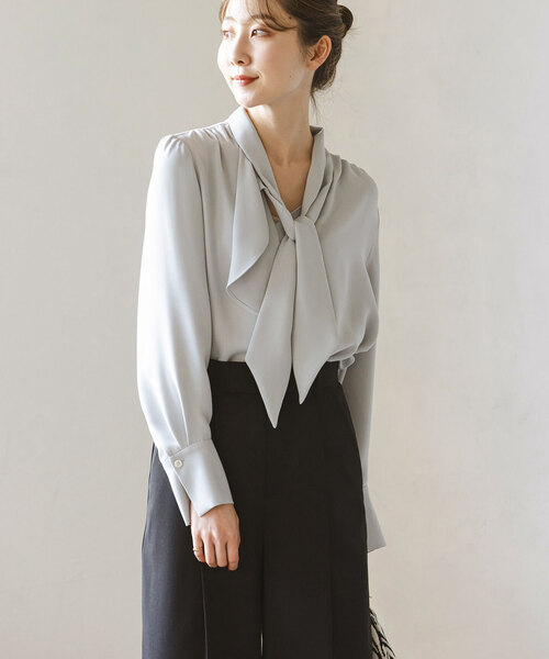 Noble（ノーブル）の「《追加》アシンメトリーボウタイブラウス