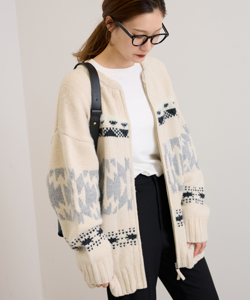 FRAMeWORK（フレームワーク）の「≪追加≫ジャガードZIPカーディガン