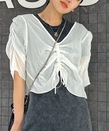 JEANASIS（ジーナシス）の「フリルBIGカラーブラウス/923514（シャツ