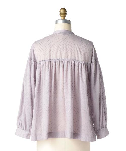 Drawer（ドゥロワー）の「Drawer コットンドットギャザーブラウス