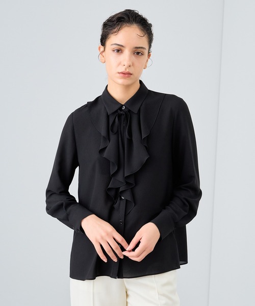 ANAYI（アナイ）の「ジョーゼットラッフルボウタイ ブラウス（シャツ