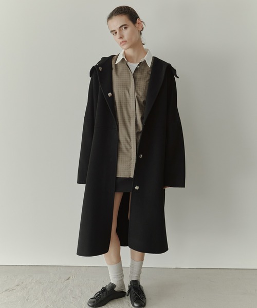 LE CIEL BLEU（ルシェルブルー）の「フードダブルフェイスコート