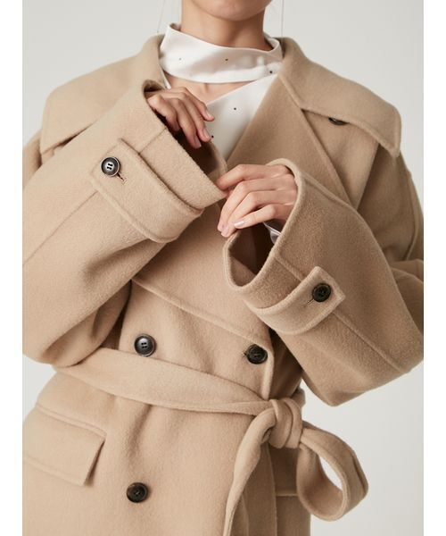 FRAY I.D（フレイアイディー）の「ウールリバーミドルAラインコート