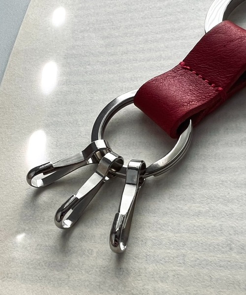 セール】【Hawk Company】本革アンティークキーホルダー カラビナ 車