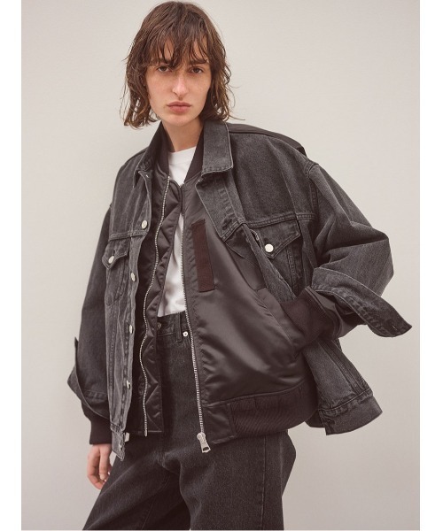 SOFTHYPHEN（ソフトハイフン）の「BACK TO FRONT MA-1 DENIM JACKET