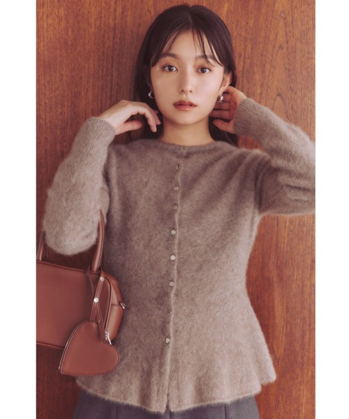 FRAY I.D（フレイアイディー）の「FOXカシミアペプラムカーディガン