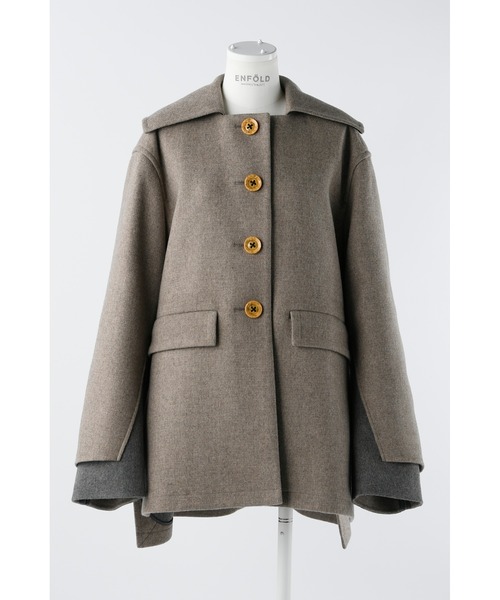 ENFOLD（エンフォルド）の「メルトン スクエアカラーBOXコート（その他
