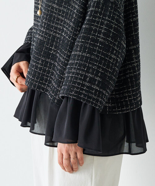 BEARDSLEY（ビアズリー）の「ツイードコンビプルオーバー（シャツ