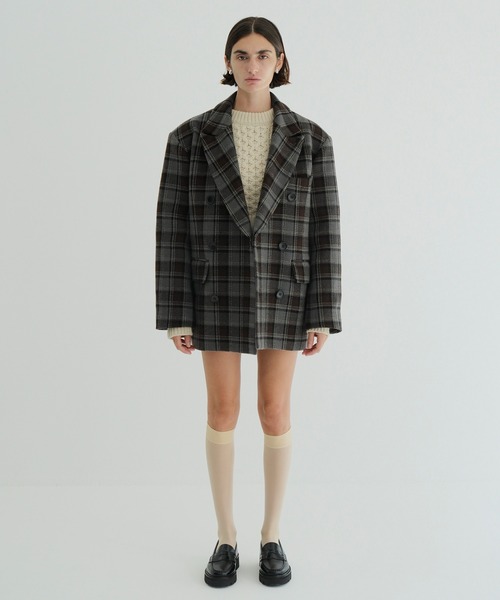 CLANE（クラネ）の「OVER SHOULDER PEAKED LAPEL COAT（テーラード