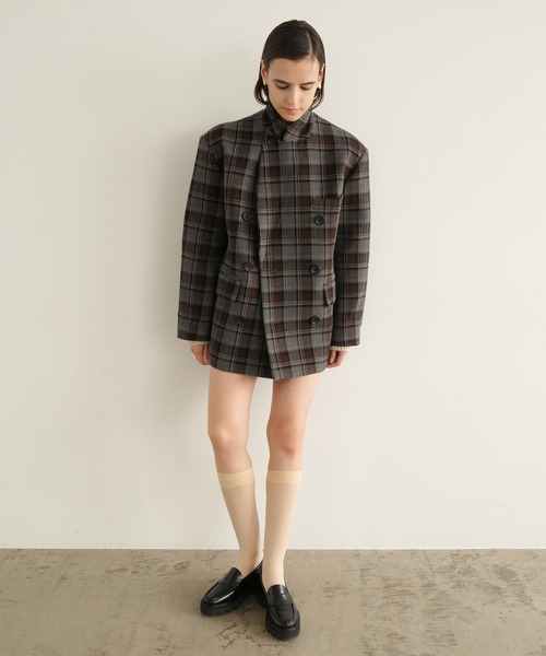 CLANE（クラネ）の「OVER SHOULDER PEAKED LAPEL COAT（テーラード